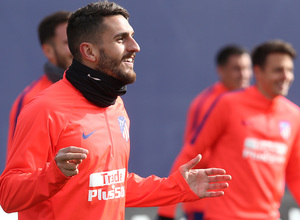 temporada 18/19. Entrenamiento en la ciudad deportiva Wanda. Koke durante el entrenamiento