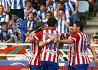 Temporada 2013/2014 Real Sociedad - Atlético de Madrid Los jugadores celebrando el gol de Villa