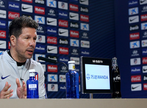 Temporada 18/19. Rueda de prensa de Simeone en la ciudad deportiva Wanda.