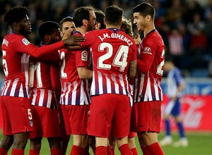 Temporada 18/19 | Alavés - Atlético de Madrid | Piña celebración