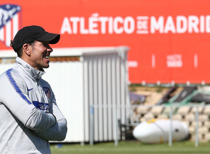 Temporada 18/19. Entrenamiento en la ciudad deportiva Wanda. Simeone durante el entrenamiento.