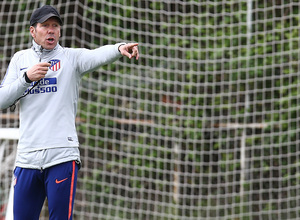 Temporada 18/19. Entrenamiento en la ciudad deportiva Wanda. Simeone durante el entrenamiento.