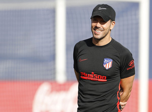 Entrenamiento en la Ciudad deportiva Wanda Atlético de Madrid 12-09-2019. Simeone.