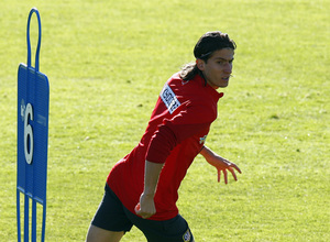 Temporada 13/14. Entrenamiento en Majadahonda. Filipe durante el entrenamiento
