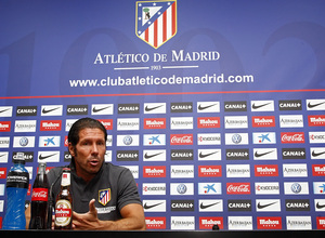 Temporada 13/14. Rueda de prensa de Simeone en el Cerro del Espino