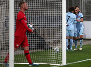 Temp. 19/20 | Youth League | Bayer Leverkusen-Atlético de Madrid Juvenil A | Celebración
