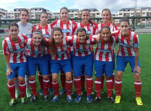 Temporada 2013-2014. Once del Atlético de Madrid Féminas C ante el Rayo Vallecano