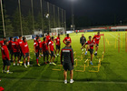 Temporada 13/14. Entrenamiento. Equipo entrenando en Majadahonda. Jugadores realizando ejercicio físico