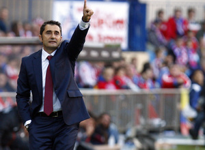 Temporada 20132-2014. Partido Atlético de Madrid- Bilbao, Valverde en la banda