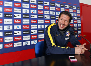 temporada 13/14. rueda de prensa de Simeone en Majadahonda