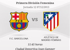 Módulo próximo partido liga femenina jornada 12 Barcelona