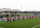 temporada 13/14. Entrenamiento en la Ciudad deportiva de Majadahonda. Equipo realizando ejercicios con balón