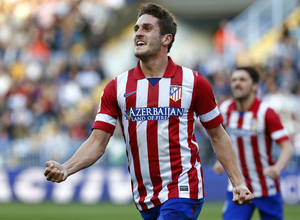 Temporada 13/14 Liga BBVA Málaga - Atlético de Madrid. Koke celebra el gol.