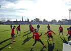 temporada 13/14. Entrenamiento en la Ciudad deportiva de Majadahonda. Jugadores haciendo rondos durante el entrenamiento