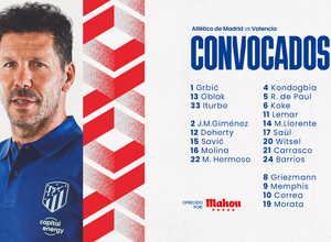 Convocados Valencia ESP