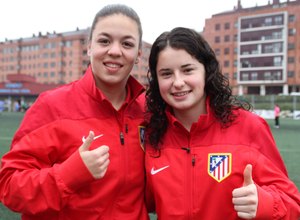 Temporada 2013-2014. Leire y Noelia debutaron con el primer equipo del Féminas