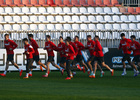 temporada 13/14. Entrenamiento en la Ciudad deportiva de Majadahonda. Equipo corriendo durante el entrenamiento