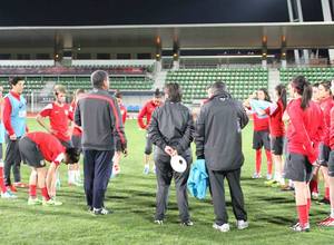 Temporada 2013-2014. Atlético de Madrid Féminas entrenando en la Ciudad del Fútbol de Las Rozas