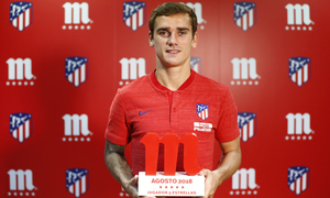 Antoine Griezmann, #Jugador5EstrellasATM del mes de agosto