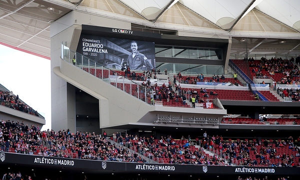 El Wanda Metropolitano recordó al Comandante Garvalena