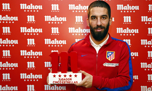 Arda Turan, jugador Cinco Estrellas Mahou de enero